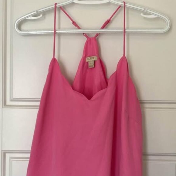 J.Crew Bubble Gum Pink Racer Back Tank Blouse - Picture 1 of 2